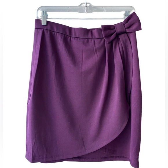 Vero Moda Dresses & Skirts - Vero Moda Asymmetrical Tulip Wrap Skirt, Rich Purple Colour, With Bow, Size L